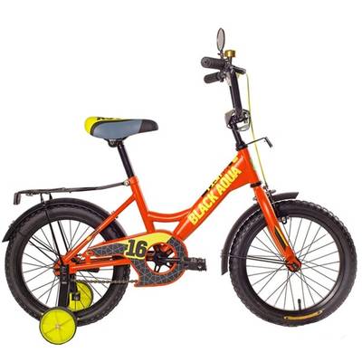 Детский велосипед Black Aqua Fishka Matt 16 KG1627 со светящимися колесами