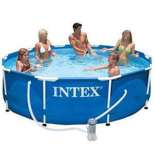 Каркасный бассейн Intex Metal Frame 305х76 фильтр-насос