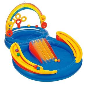 Надувной бассейн Intex Rainbow Ring Play Center 297x193x135