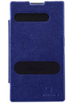 Чехол для Sony Xperia ZL L35h кожаный - книжка с окошком NillKin Easy синий