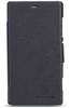 Чехол для Nokia Lumia 720 пластик с кожей Nillkin Fresh черный
