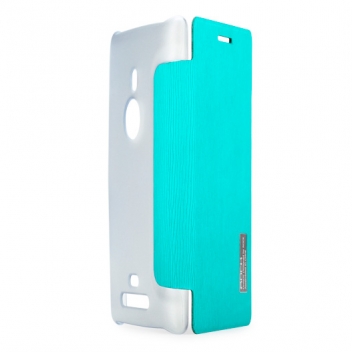 Чехол для Nokia Lumia 925 пластик с кожей Rock Elegant небесно-голубой