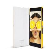 Чехол для Sony Xperia Z Ultra XL39H пластик с кожей Nillkin Fresh желтый
