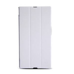Чехол для Sony Xperia Z Ultra XL39H пластик с кожей Nillkin V-Style белый