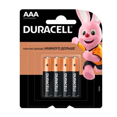 Батарейки AAA DURACELL LR03/MN2400 4 шт.