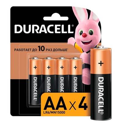 Батарейки AA Duracell LR6-4BL Basic 4шт.