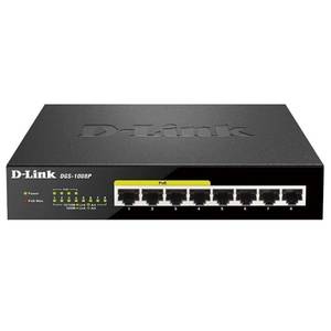 Неуправляемый коммутатор D-Link DGS-1008P/E1A