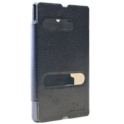 Чехол для Sony Xperia Z LT36i кожаный - книжка с окошком NillKin Easy черный