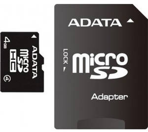 Карта памяти microSD 4 GB + Adapter