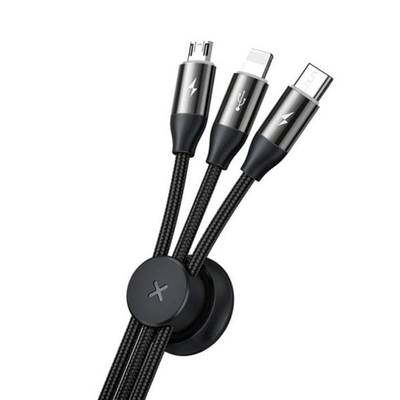 Кабель Baseus 3 в 1 Car Co-sharing Cable USB для M+L+T