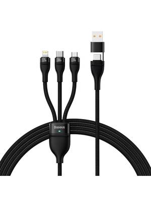 Кабель Baseus Flash Series Ⅱ Two-for-three Charging Cable U+C to M+L+C 100W 1.2m