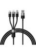 Кабель Baseus StarSpeed 1-for-3 Fast Charging Data Cable USB to M+L+C 3.5A