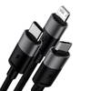 Кабель Baseus StarSpeed 1-for-3 Fast Charging Data Cable USB to M+L+C 3.5A