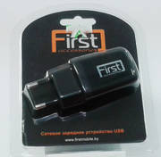 Сетевое зарядное устройство First с USD выходом