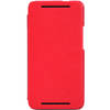 Чехол для HTC One кожаный-книжка + пленка NillKin красный