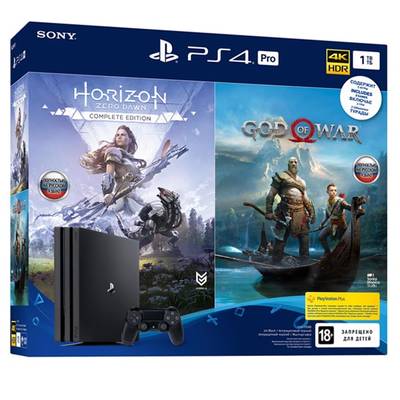 Игровая приставка Sony PS 4 Pro 1TB Horizon Zero Dawn + God Of War
