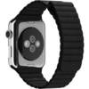 Apple Watch 42mm Stainless Steel with Black Leather Loop (MJYN2)