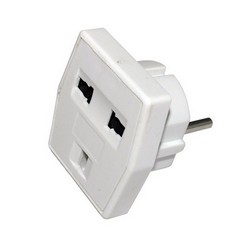 Переходник для вилок под 3-х контактные (трехконтактные) евро розетки