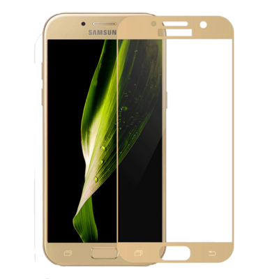 Защитное стекло на телефон Samsung Galaxy A3 3D Gold