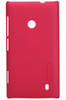 Чехол для Nokia Lumia 520 пластиковый тонкий + пленка NillKin D-Style красный