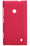 Чехол для Nokia Lumia 520 пластиковый тонкий + пленка NillKin D-Style красный