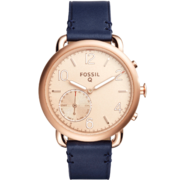 Fossil Q Tailor Dark Navy Leather