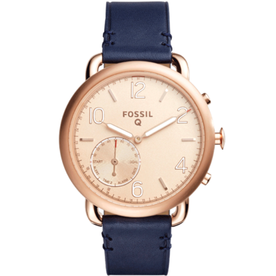 Fossil Q Tailor Dark Navy Leather