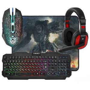 Клавиатура + мышь с ковриком + наушники Defender Target MKP-350