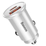 Автомобильное зарядное Baseus Circular Plastic A+C 30W
