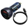 Автомобильное зарядное Baseus Particular Digital Display QC+PPS Dual Quick Charger 65W + кабель