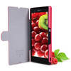 Чехол для Sony Xperia Z LT36i пластик с кожей Nillkin Fresh красный