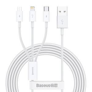 Кабель Baseus Superior Series Fast Charging USB to M+L+C
