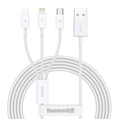 Кабель Baseus Superior Series Fast Charging USB to M+L+C