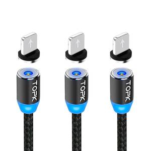 Кабель Topk AM23 USB - MicroUSB/Type-C/Lightning
