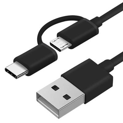Кабель Xiaomi micro USB, USB Type-C - USB 0.3 м SJX01ZM
