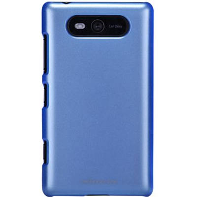 Чехол для Nokia Lumia 820 пластиковый тонкий + пленка NillKin DUO-Style голубой