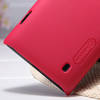 Чехол для Nokia Lumia 520 пластиковый тонкий + пленка NillKin D-Style красный