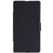 Чехол для Sony Xperia Z LT36i пластик с кожей Nillkin Fresh черный