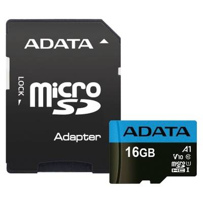 Карта памяти A-Data Premier AUSDH16GUICL10A1-RA1 microSDHC 16GB (с адаптером)