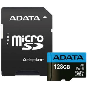 Карта памяти A-Data Premier AUSDX128GUICL10A1-RA1 microSDXC 128GB (с адаптером)