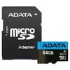 Карта памяти A-Data Premier AUSDX64GUICL10A1-RA1 microSDXC 64GB (с адаптером)