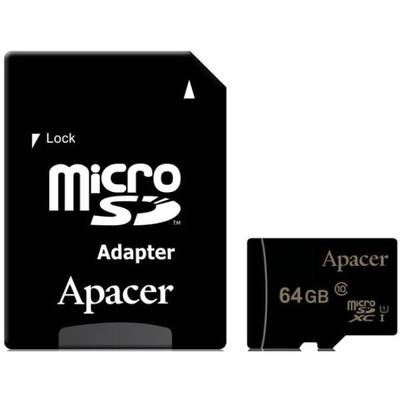 Карта памяти Apacer microSDXC (Class 10) 64GB + адаптер