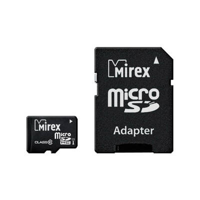 Карта памяти Mirex microSDHC UHS-I (Class 10) 32GB + адаптер
