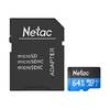 Карта памяти Netac P500 Standard 64GB NT02P500STN-064G-R + адаптер