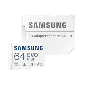 Карта памяти Samsung EVO Plus 2021 microSDXC 64GB с адаптером