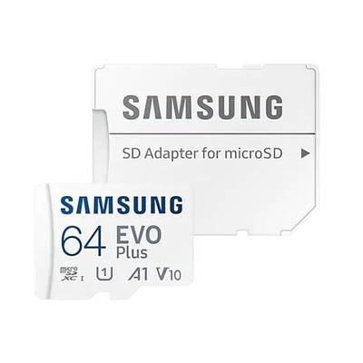 Карта памяти Samsung EVO Plus 2021 microSDXC 64GB с адаптером