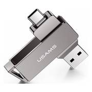 USB Flash Usams Type-C+USB3.0 Rotatable High Speed Flash Drive 256GB