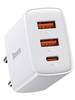 Сетевое зарядное Baseus Compact Quick Charger 2U+C 30W Сетевое зарядное Baseus Compact Quick Charger 2U+C 30W