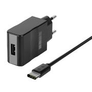 Сетевое зарядное Interstep Travel Charger с кабелем Type-C