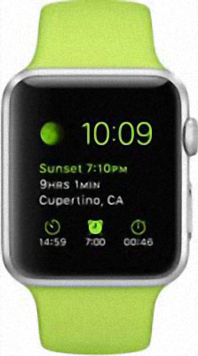 Apple Watch Sport 42mm Silver with Green Sport Band (MJ3P2)